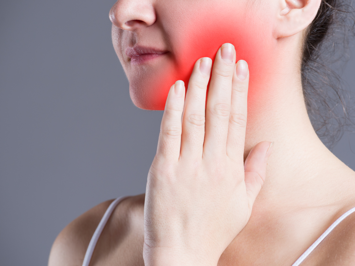 Emergency dentist examining dental abscess at Country Dental Fergus